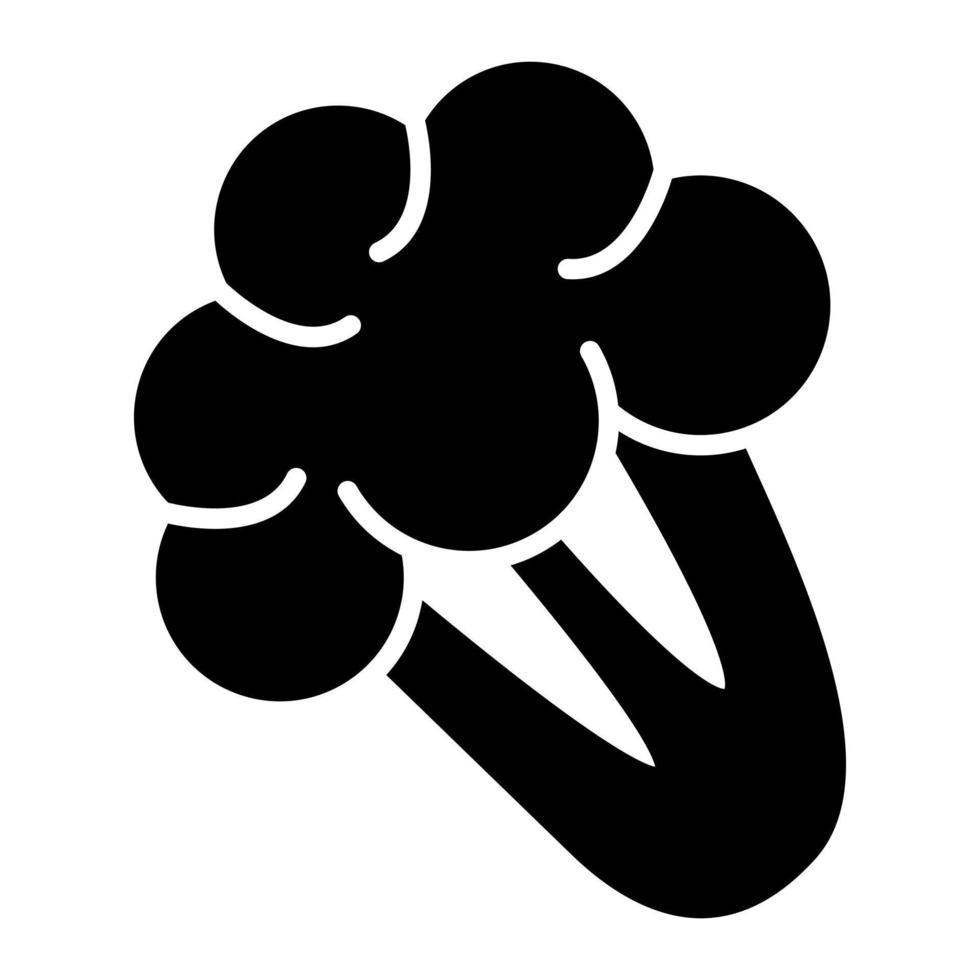 Broccoli Glyph Icon vector