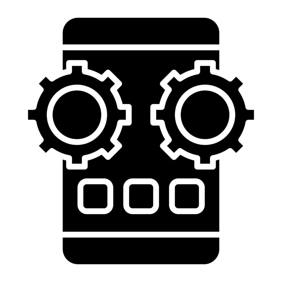 Mobile Apps Glyph Icon vector