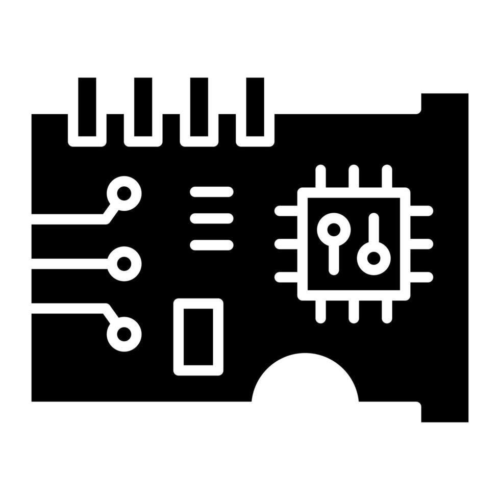 icono de glifo de circuito vector