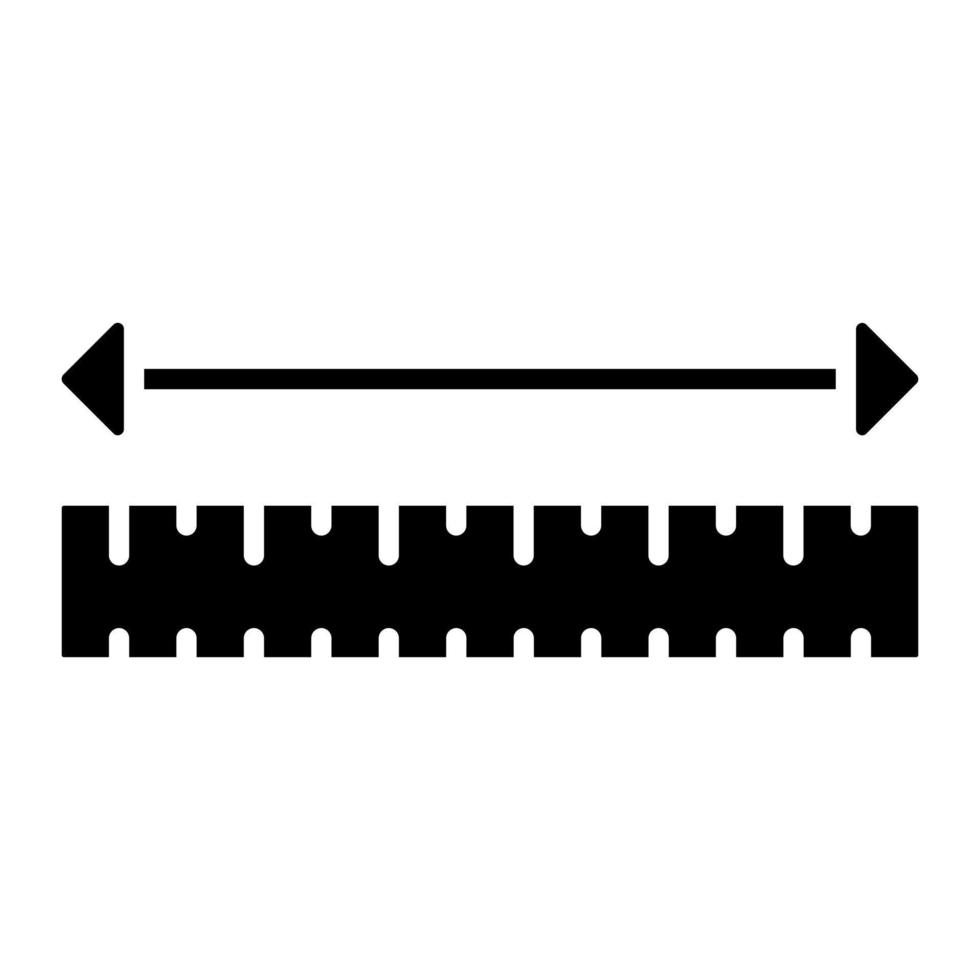 Measuring Tape Glyph Icon vector