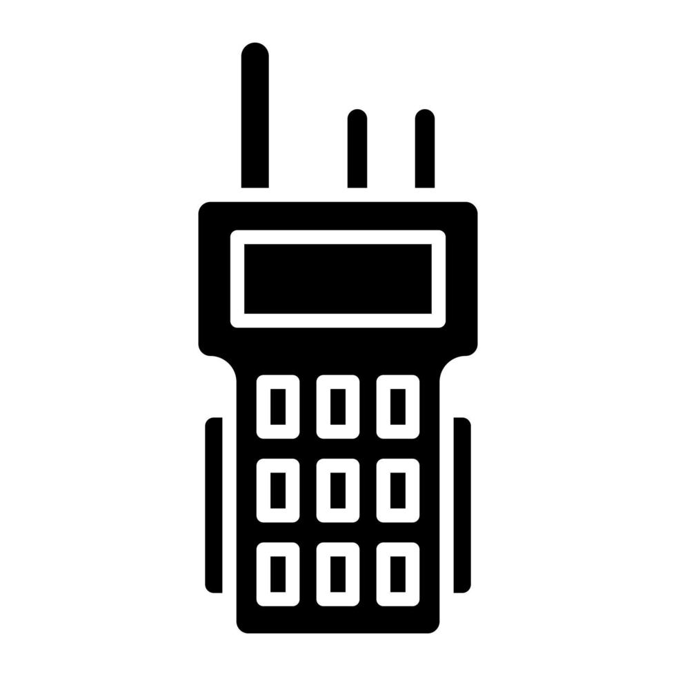 icono de glifo de walkie talkie vector