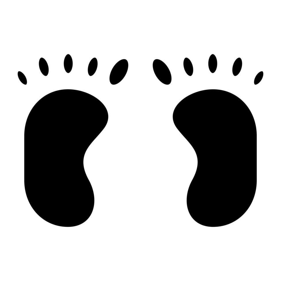 Footprint Glyph Icon vector