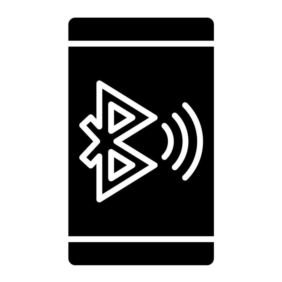 Bluetooth Connect Glyph Icon vector