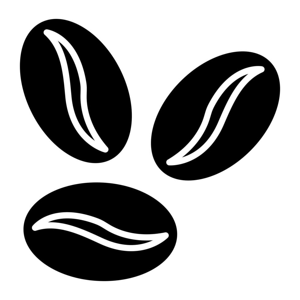 Coffee Beans Glyph Icon vector