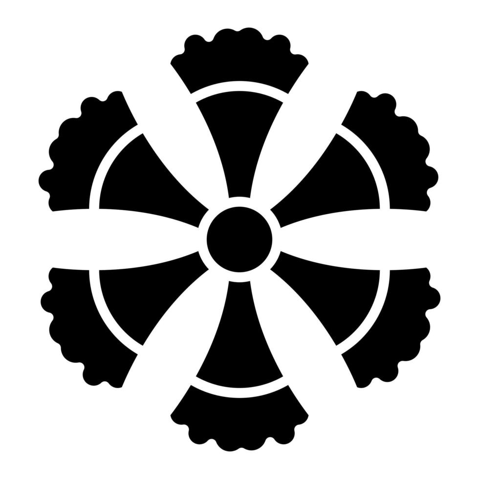 Fringed Dianthus Glyph Icon vector