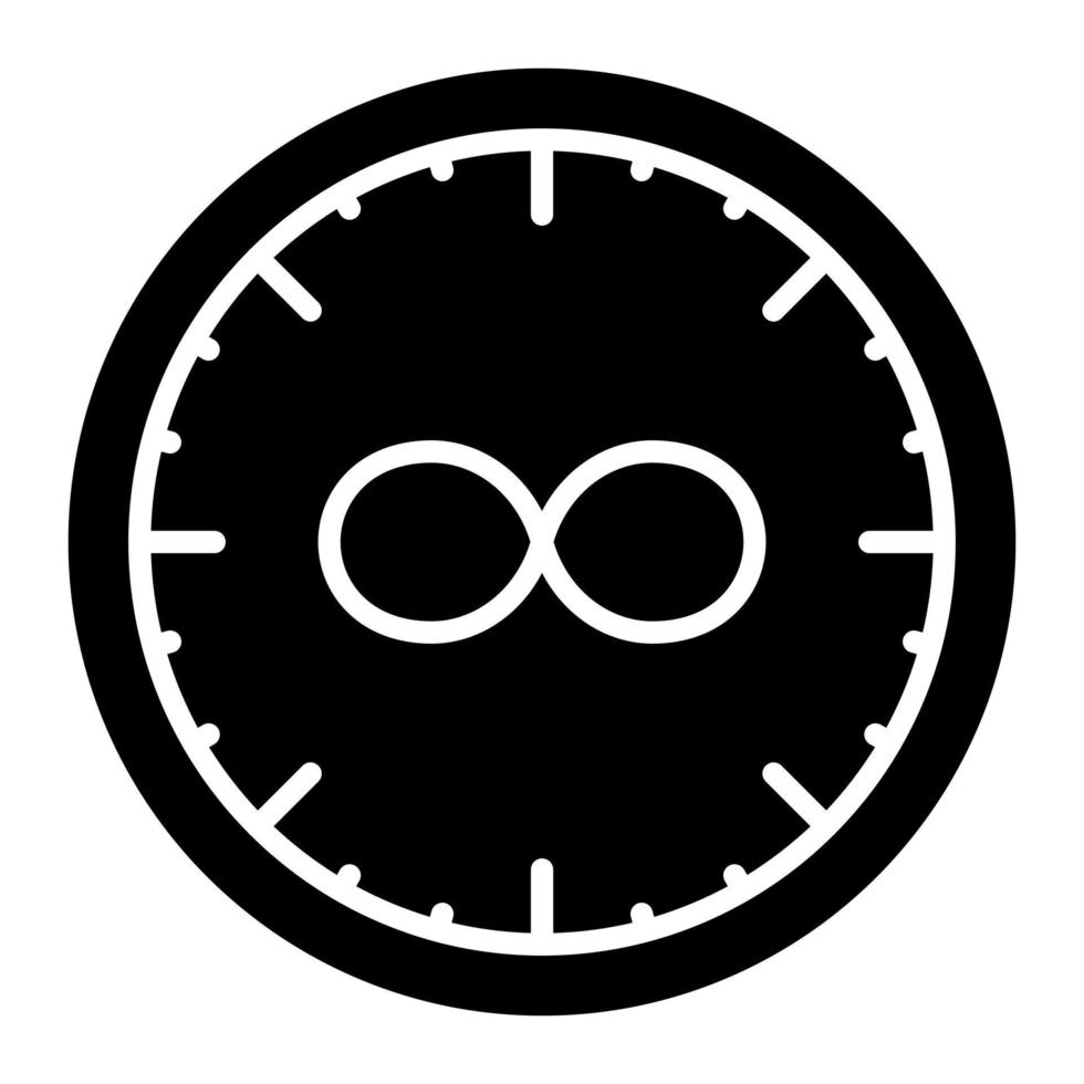 Time Loop Glyph Icon vector