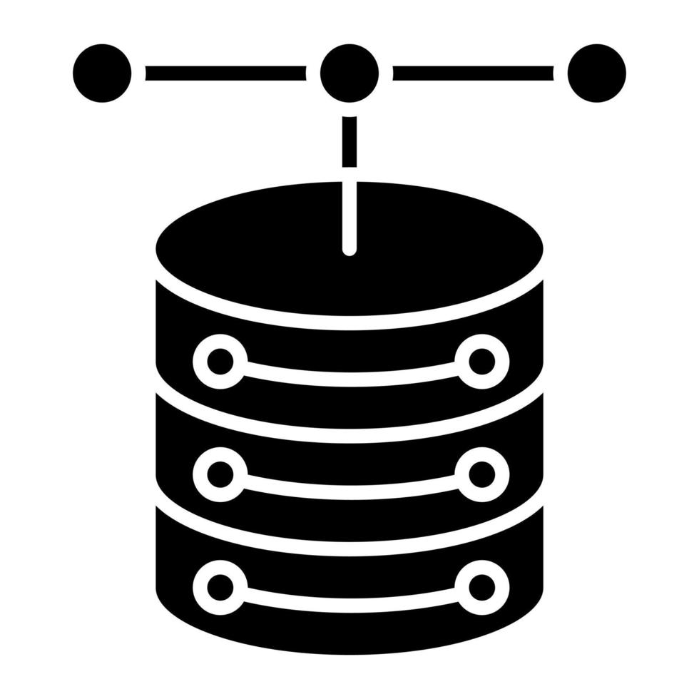 Database Glyph Icon vector
