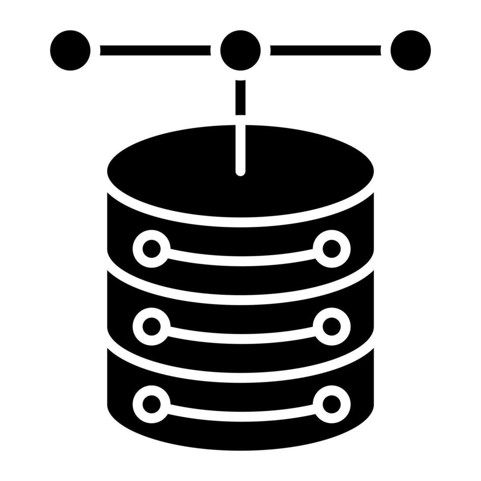 Database Glyph Icon vector