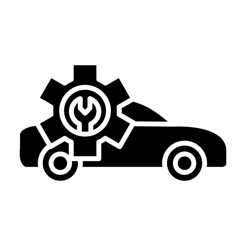 Car Repair Shop Glyph Icon vector