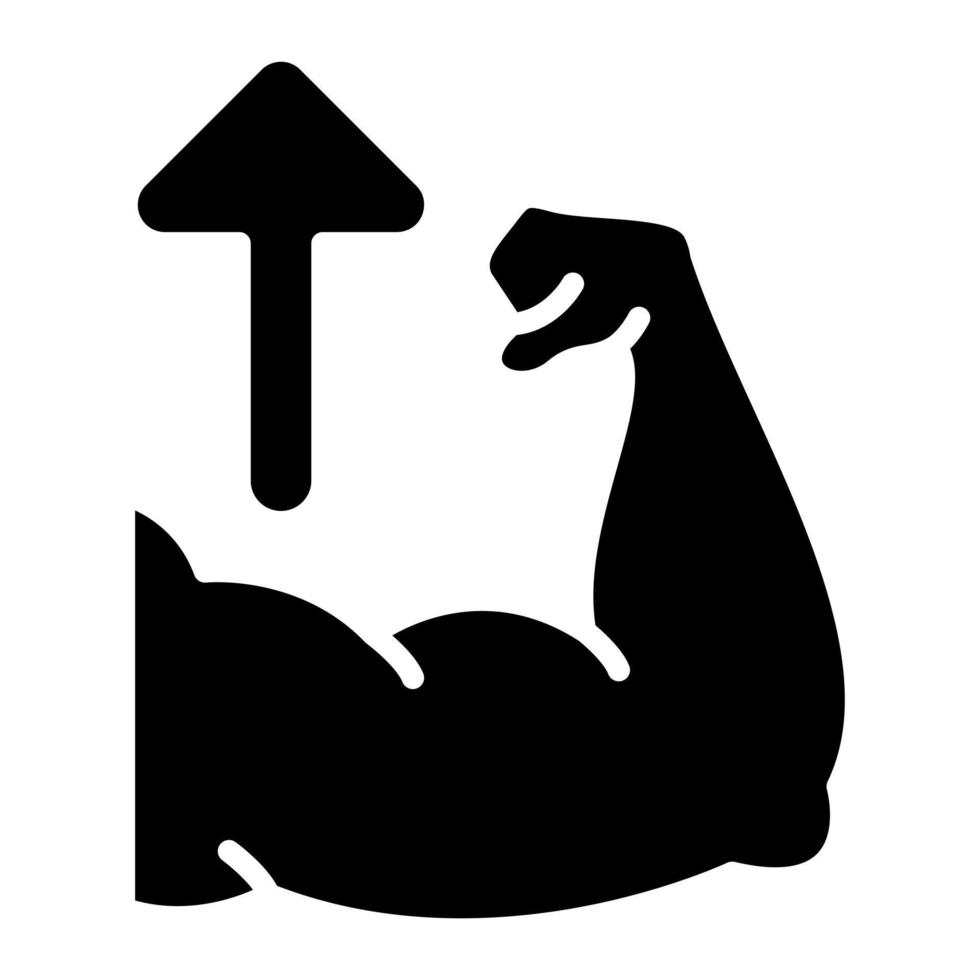 Muscles Glyph Icon vector