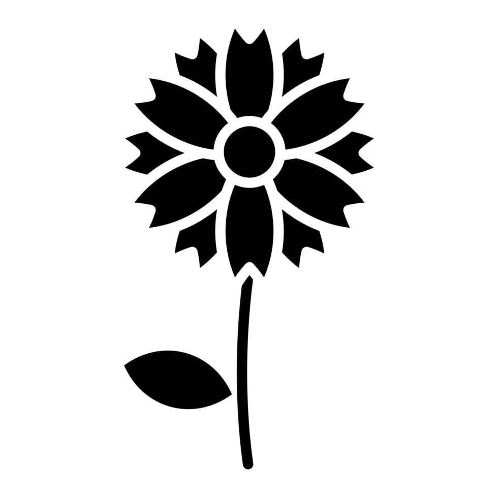 Chamomile Glyph Icon vector