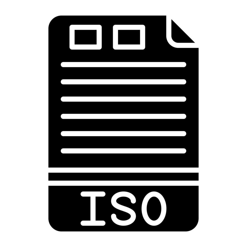 icono de glifo iso vector