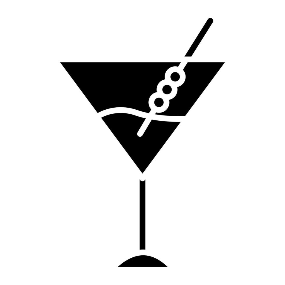 icono de glifo de martini vector