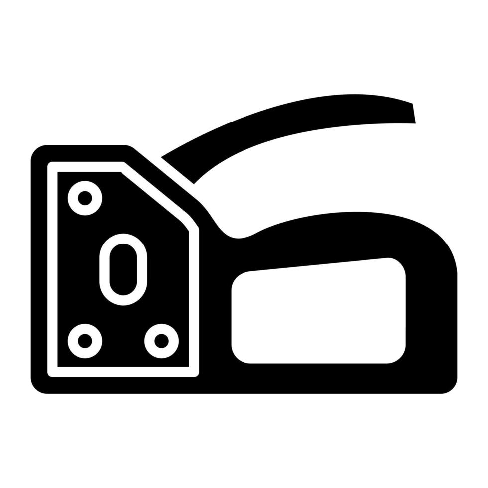 Staple Gun Glyph Icon vector