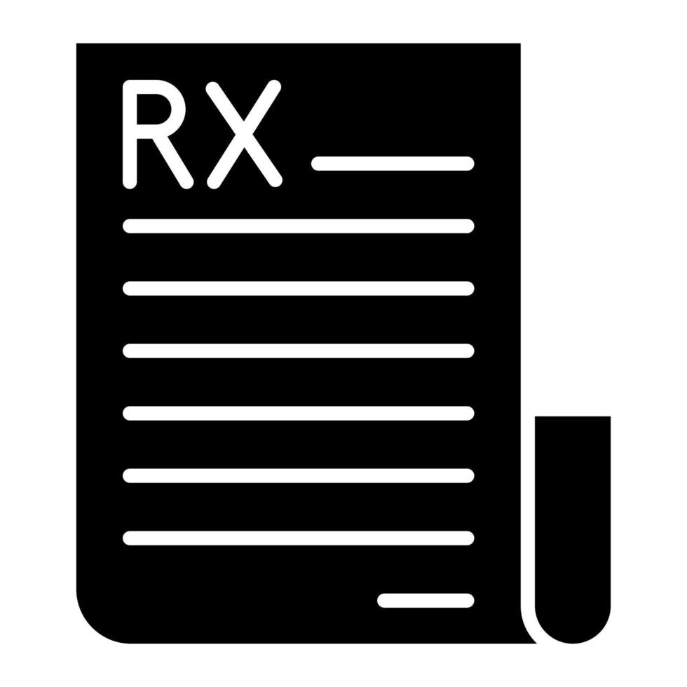 Prescription Glyph Icon vector