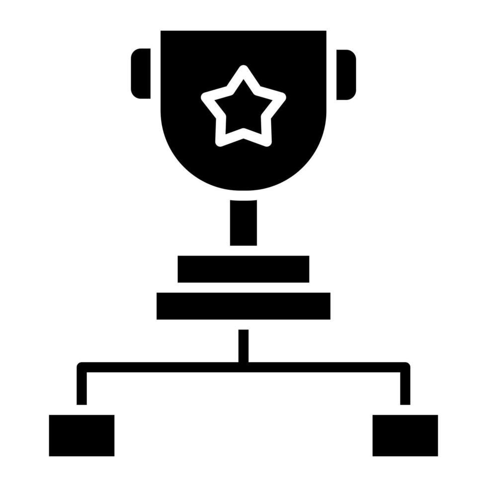 icono de glifo de torneo de juego vector