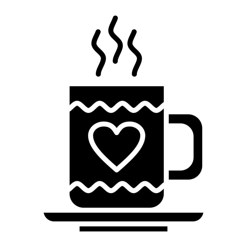 Hot Chocolate Glyph Icon vector