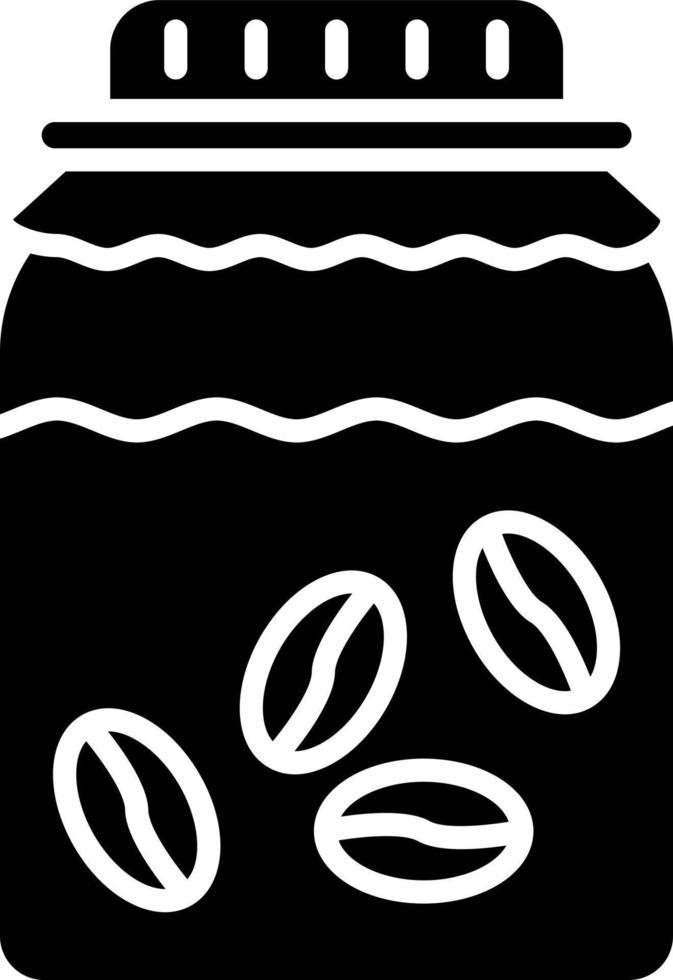 Coffee Jar Glyph Icon vector