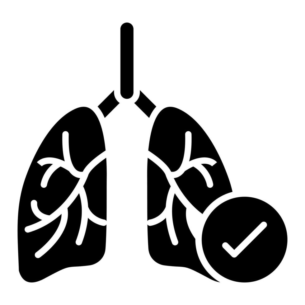 icono de glifo de chequeo de órganos vector
