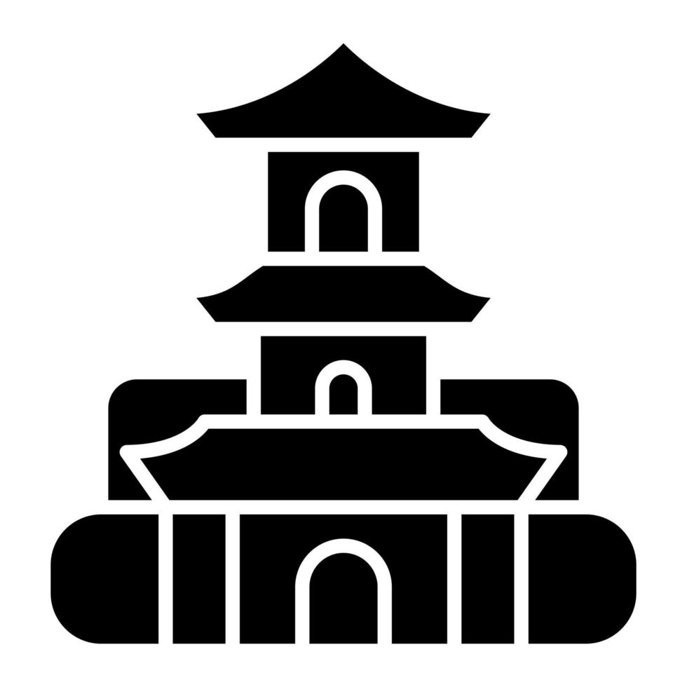 Stupa Glyph Icon vector