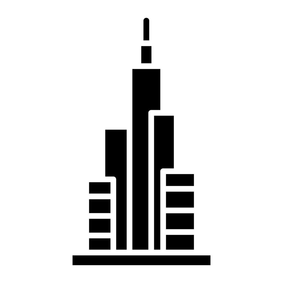 Burj Khalifa Glyph Icon vector