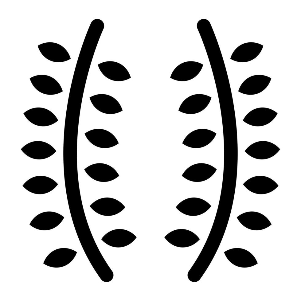 Sheaf of Rice Glyph Icon vector