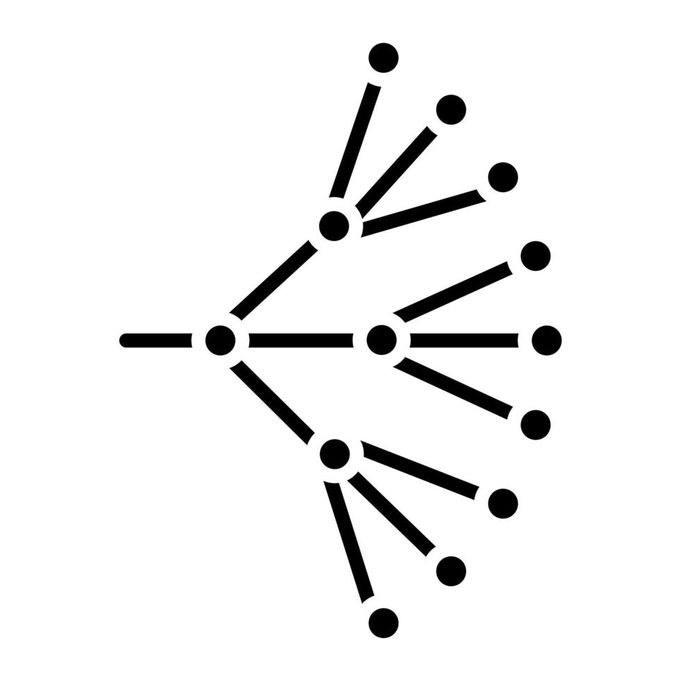 icono de glifo de fisión nuclear vector