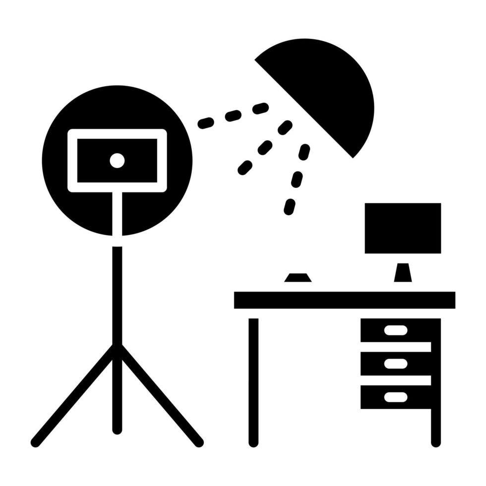 Photo Studio Glyph Icon vector