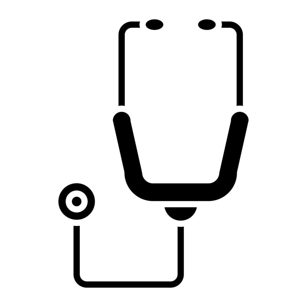 Stethoscope Glyph Icon vector