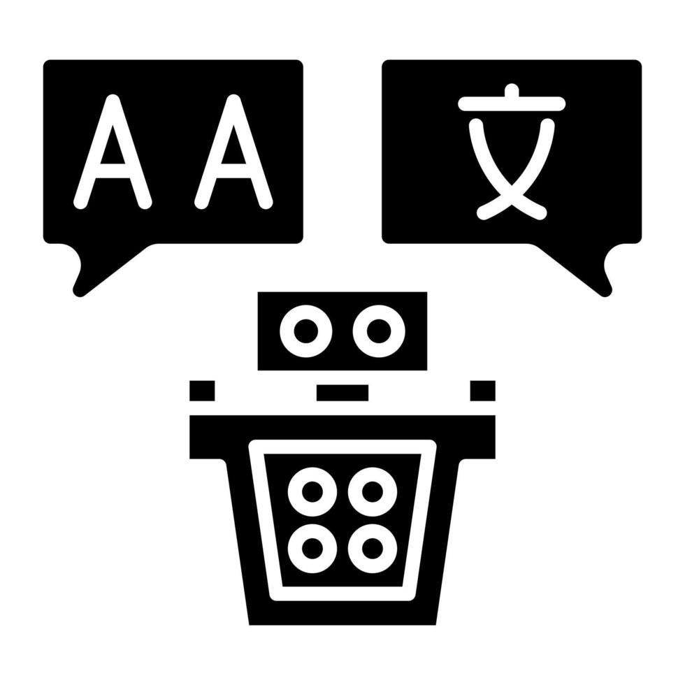 Translator Glyph Icon vector