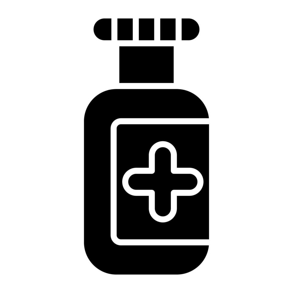 Pills Bottle Glyph Icon vector