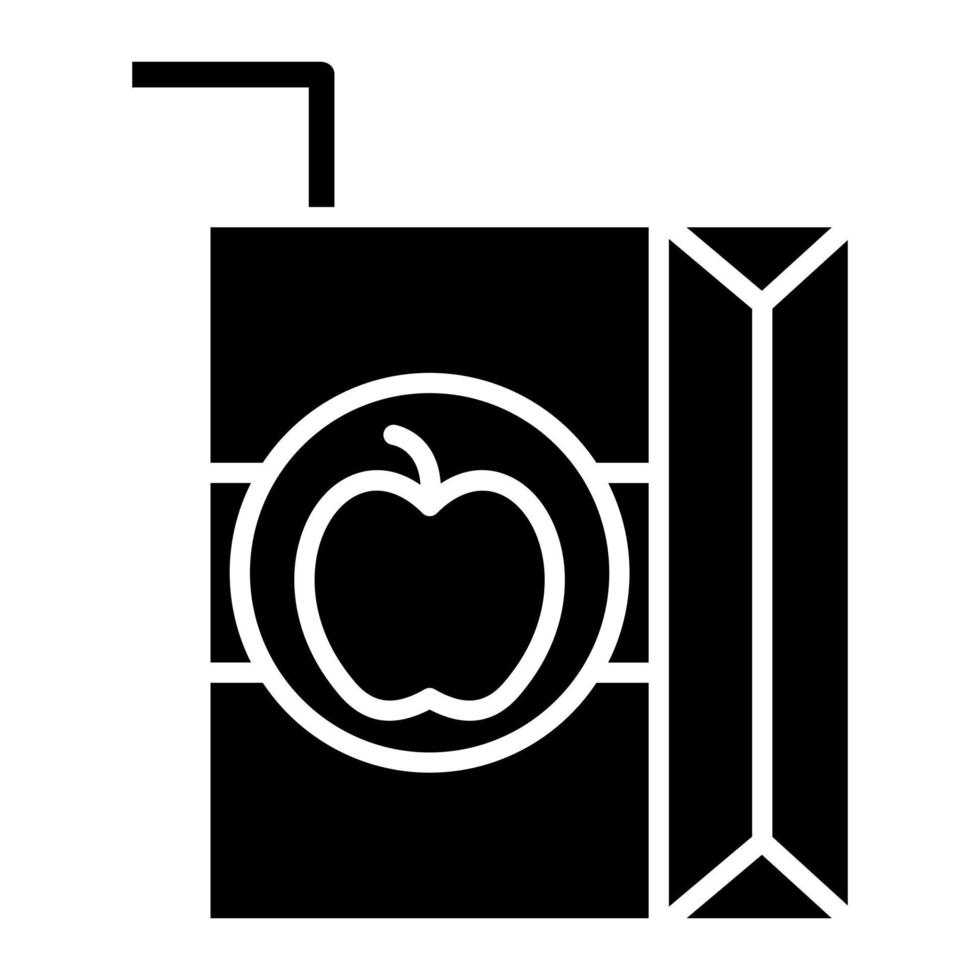 icono de glifo de jugo de manzana vector