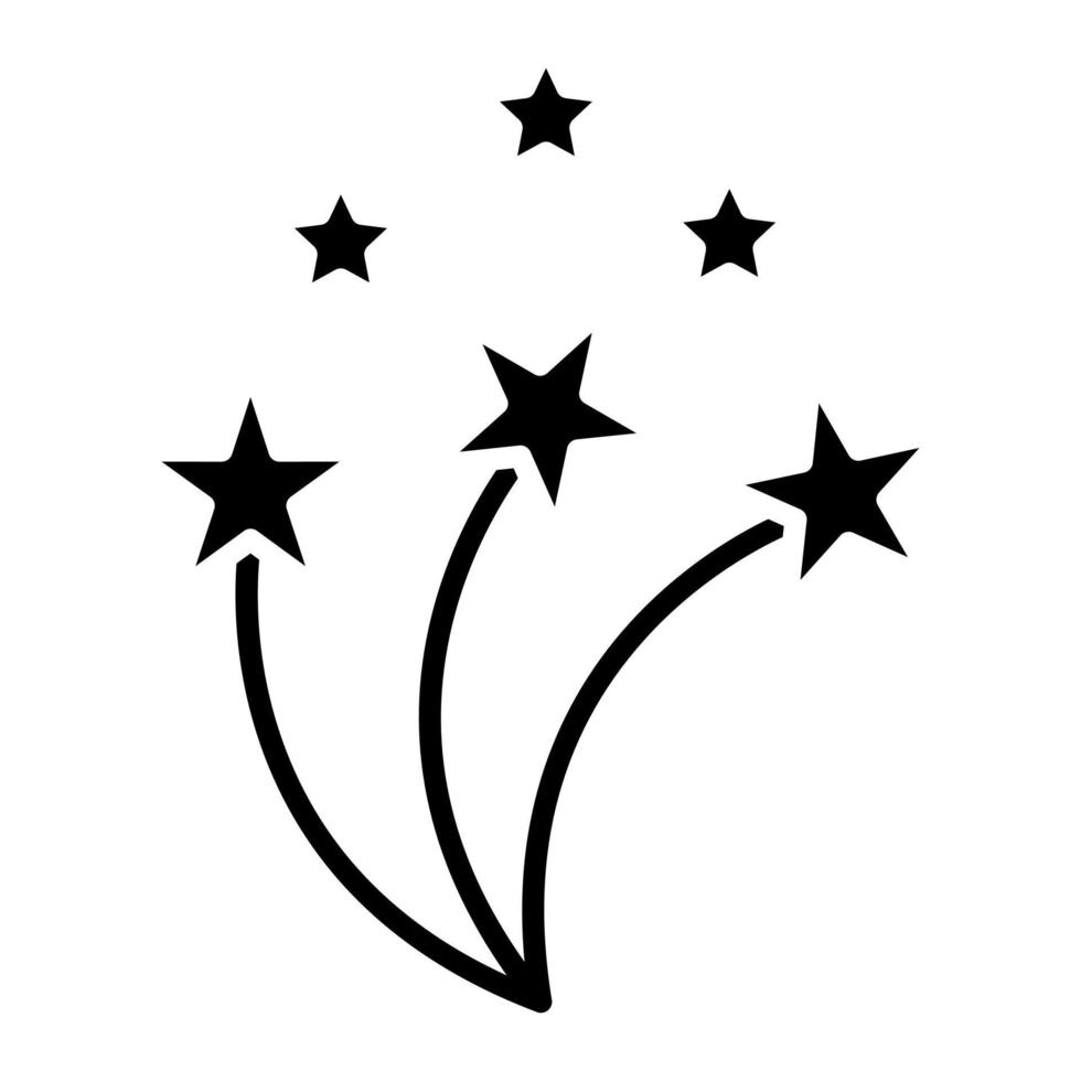 Fireworks Glyph Icon vector