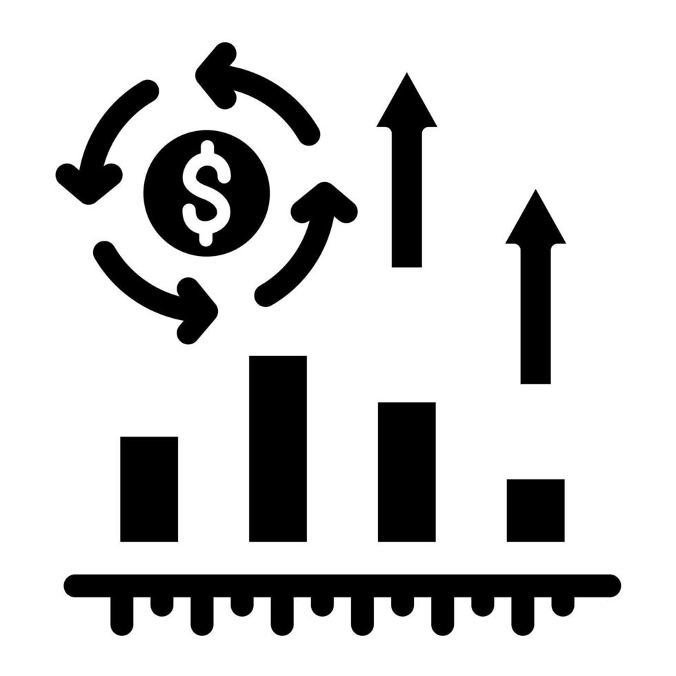 icono de glifo de entrenamiento de actualización vector