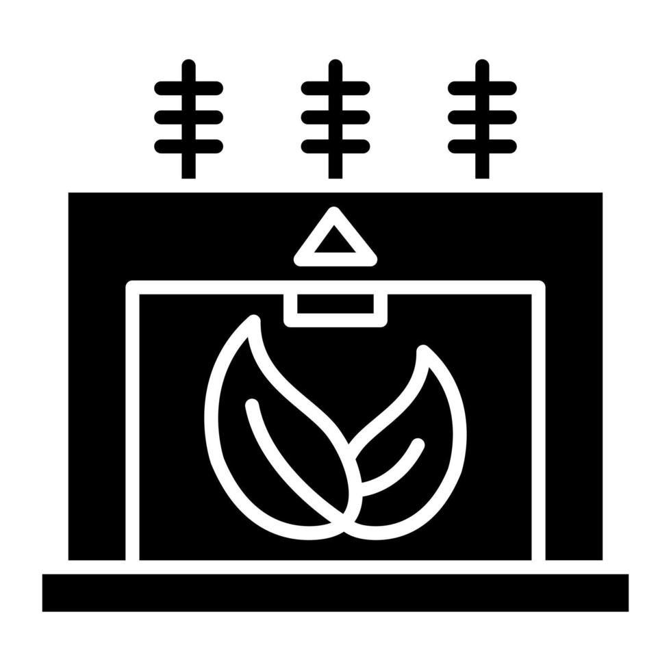 Eco Transformer Glyph Icon vector