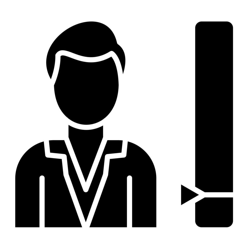 Disengaged Participant Glyph Icon vector