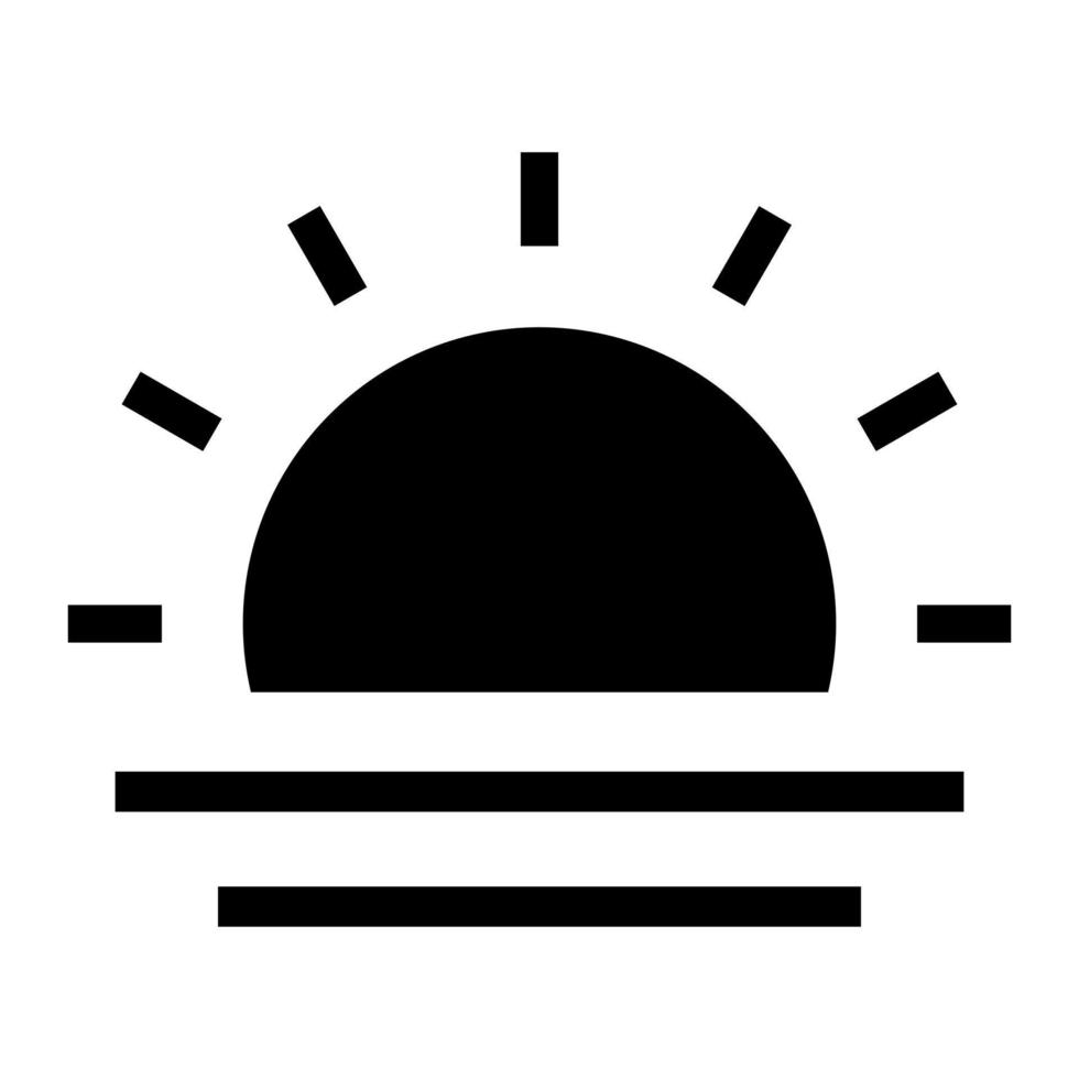 Sunset Glyph Icon vector