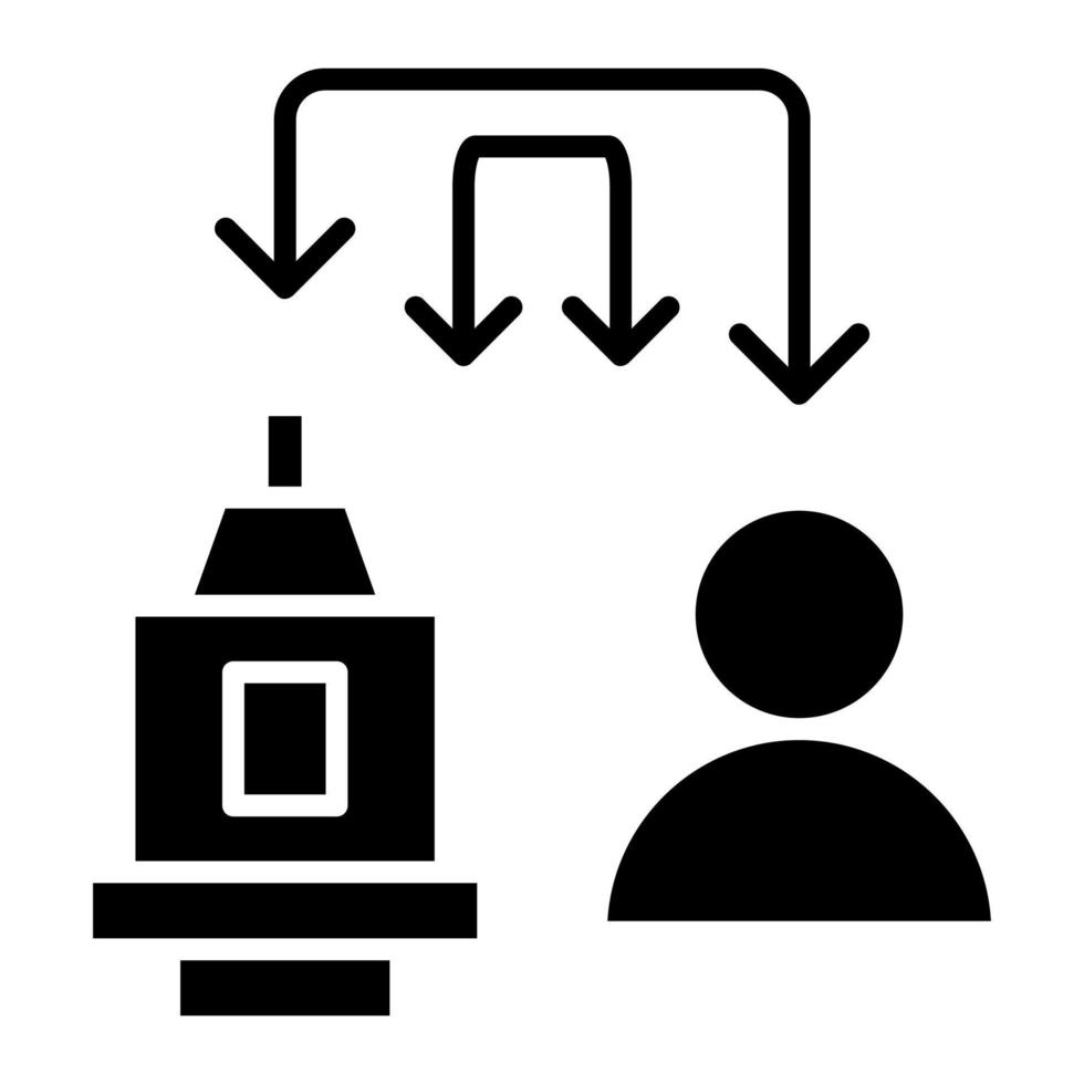 Machine to Person Glyph Icon vector