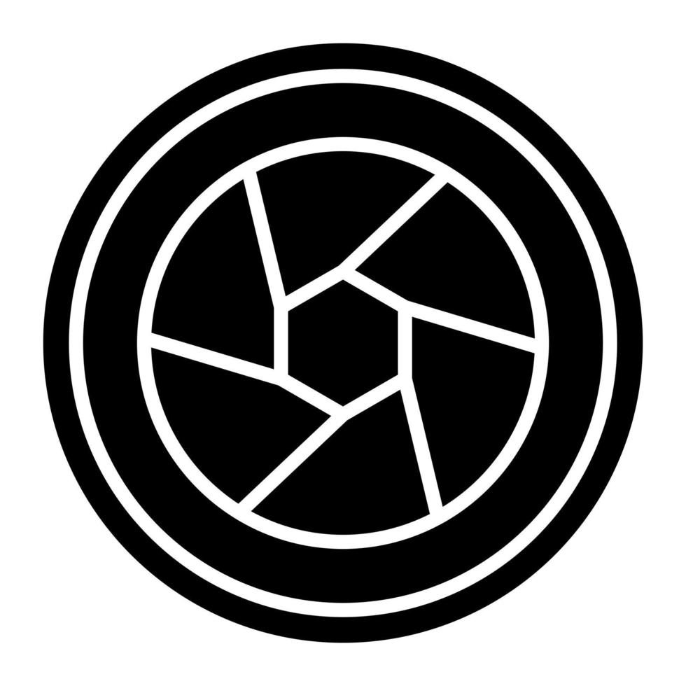 Diaphragm Glyph Icon vector