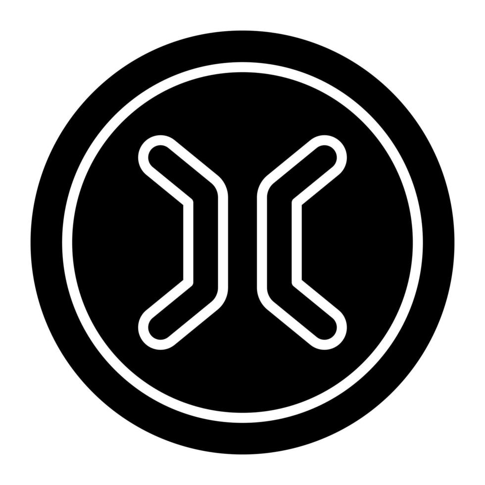 Narrow Bridge Glyph Icon vector