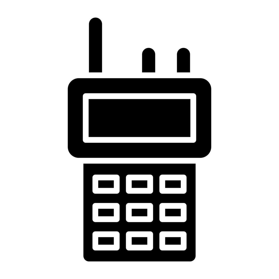 icono de glifo de walkie talkie vector