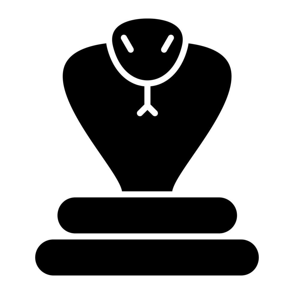 Snake Glyph Icon vector