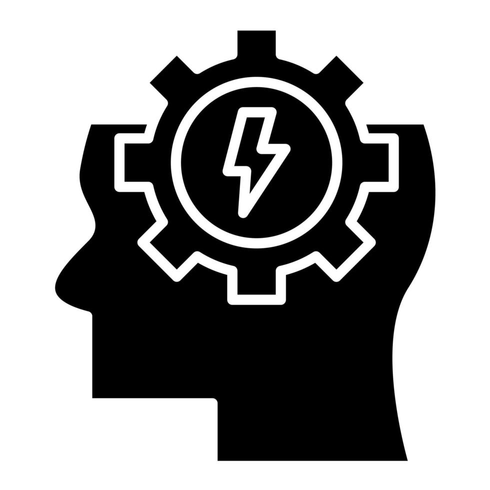 Mind Power Glyph Icon vector
