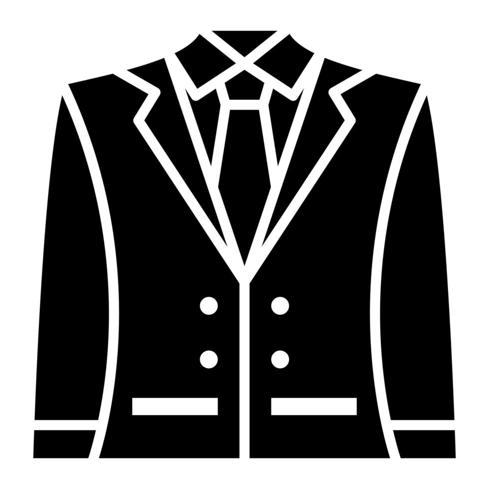 Suit Glyph Icon vector