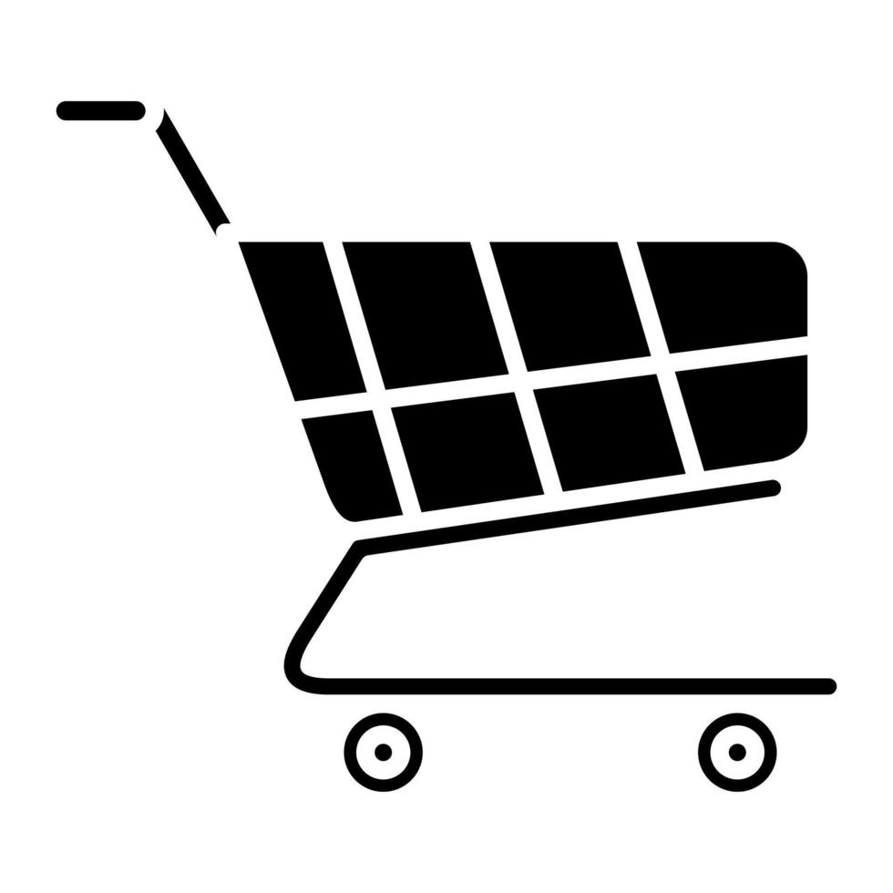 icono de glifo de carrito de compras vector