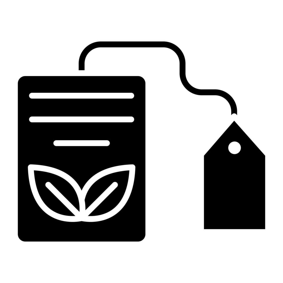 Herbs Bag Glyph Icon vector