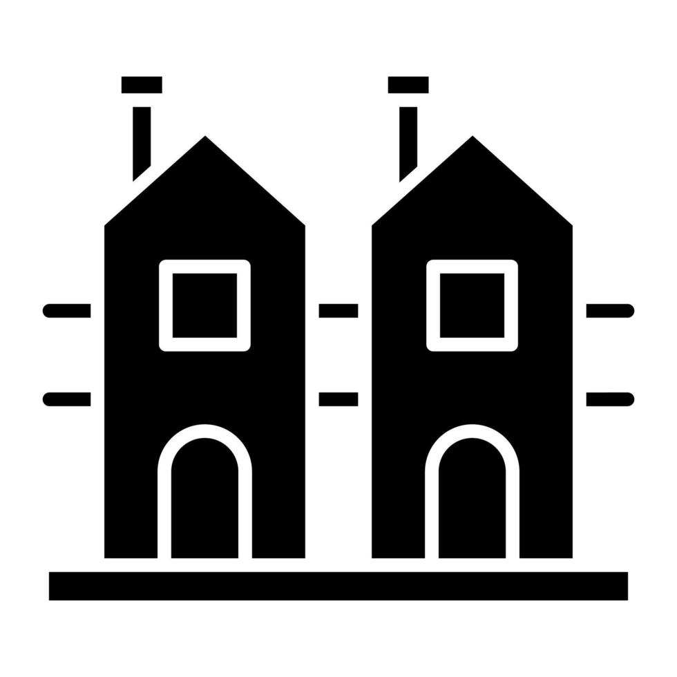 Dutch House Glyph Icon vector