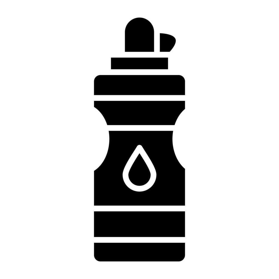 icono de glifo de botella de agua vector