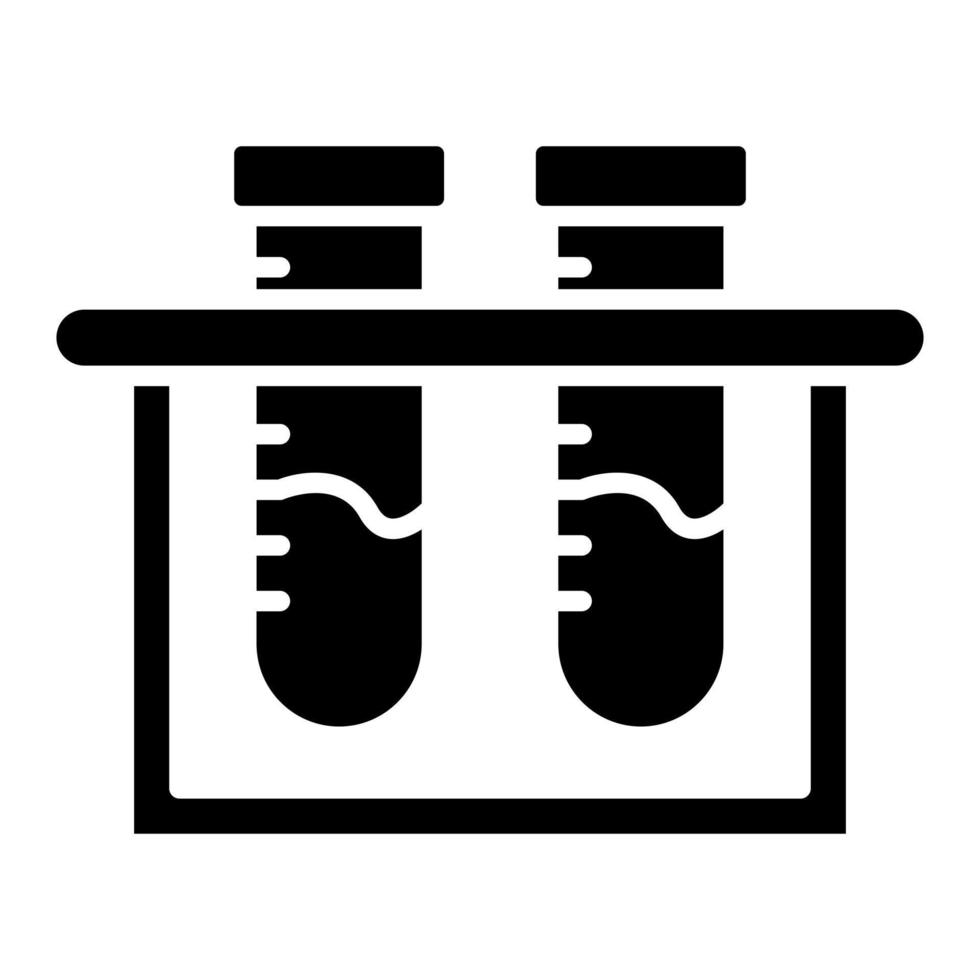 icono de glifo de muestras de sangre vector