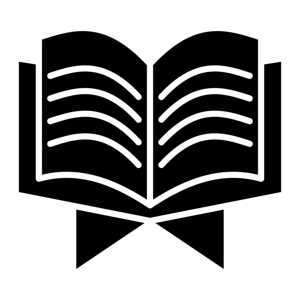 Open Quran Glyph Icon vector
